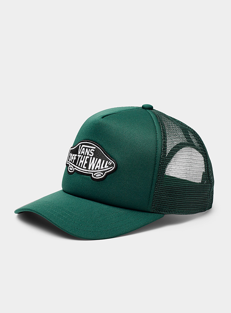 Vans: La casquette camionneur écusson logo Vert pour homme