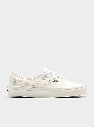 Vans Assorted cream Authentic embroidered flowers sneakers Women for women