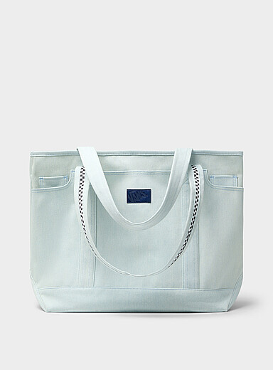 Pale denim tote