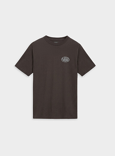 Vans: Le t-shirt imprim&eacute; roses, cartes et damier <b>Coupe classique</b> Charbon pour homme