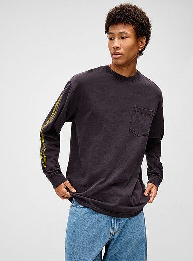 Vans Black Speedway racing long-sleeve T-Shirt for men
