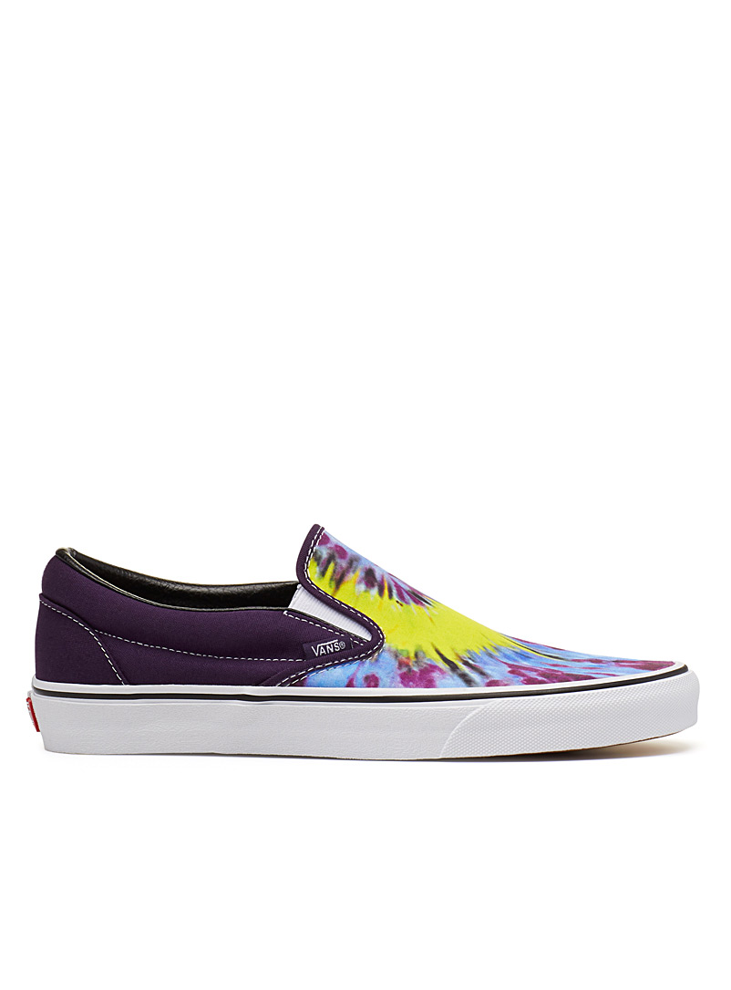Colorful Abstract Tie Dye Men's Slip On Sneakers