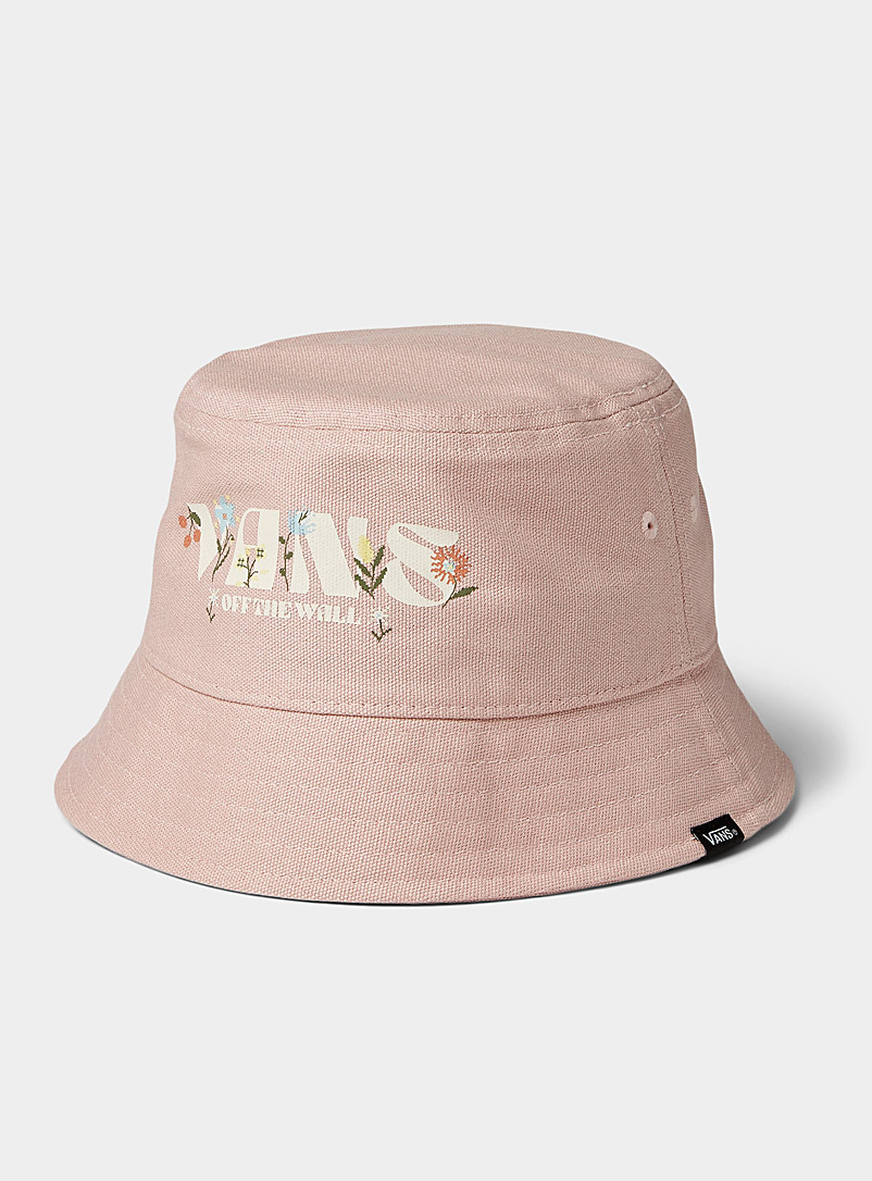 Vans Pink Floral logo pink bucket hat for women