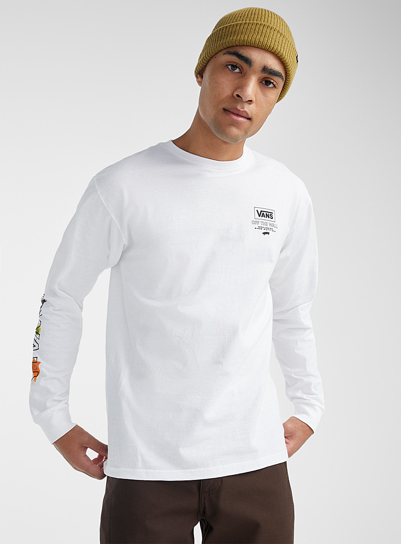 Vans White Wild flowers logo T-shirt for men