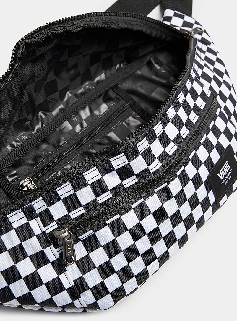 Vans Patterned Black Large Ward belt bag for men