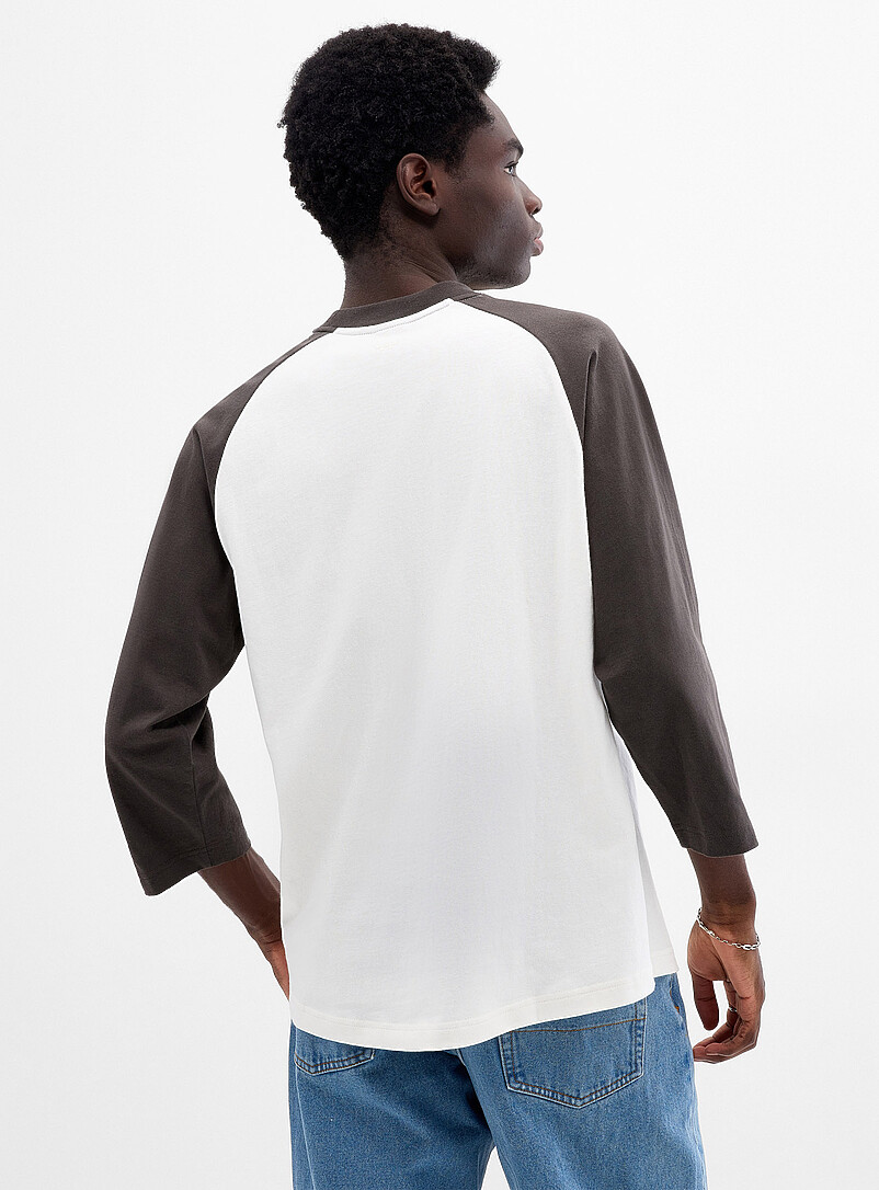 Vans: Le t-shirt raglan bicolore Charbon  pour homme