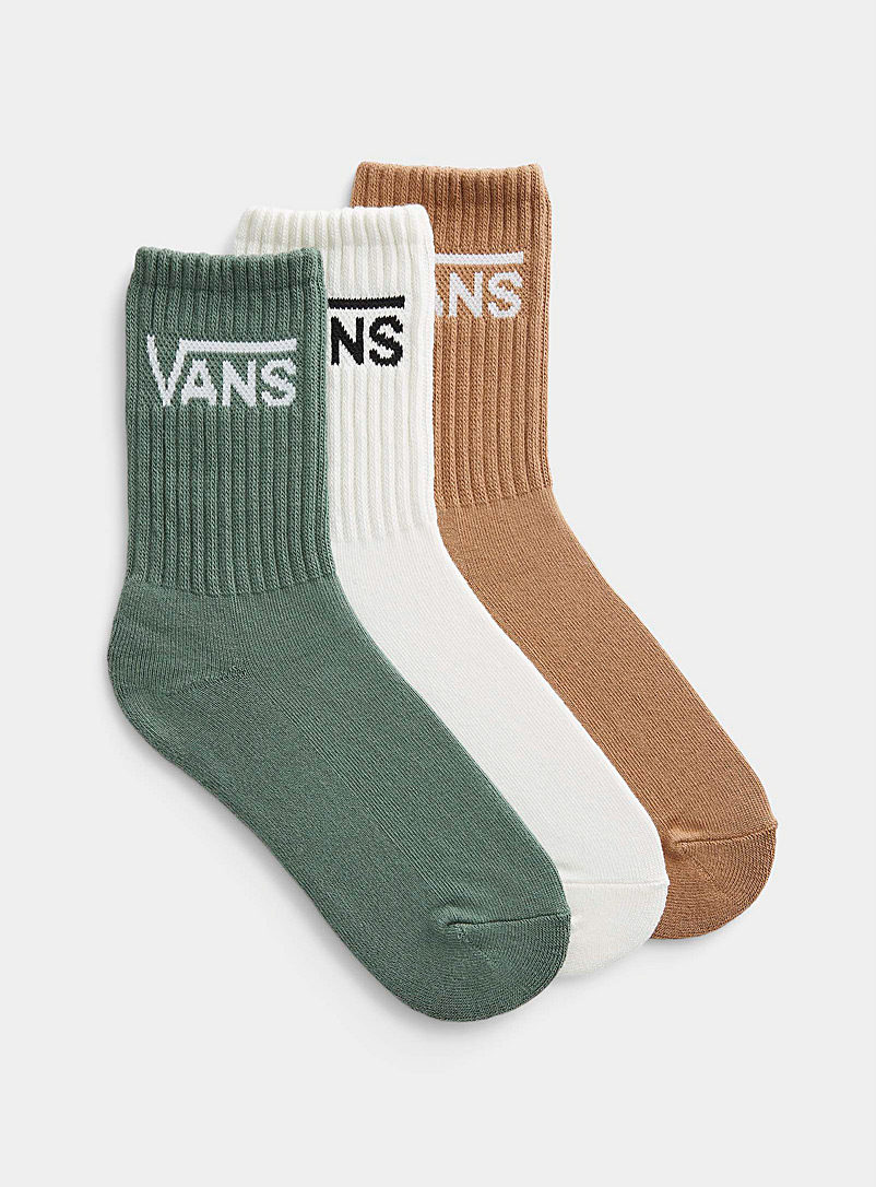 Vans Green Signature ribbed socks Set of 3 for women