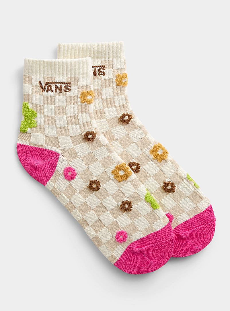 Vans Sand Floral and check sock for women