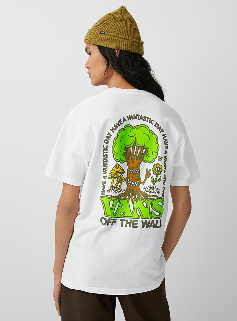 Vans: Le t-shirt arbre heureux Blanc pour homme