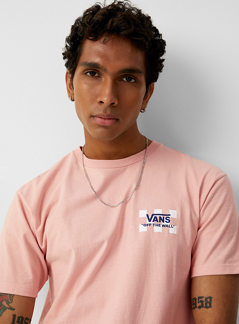 Vans Pink Checkered beach T-shirt for men