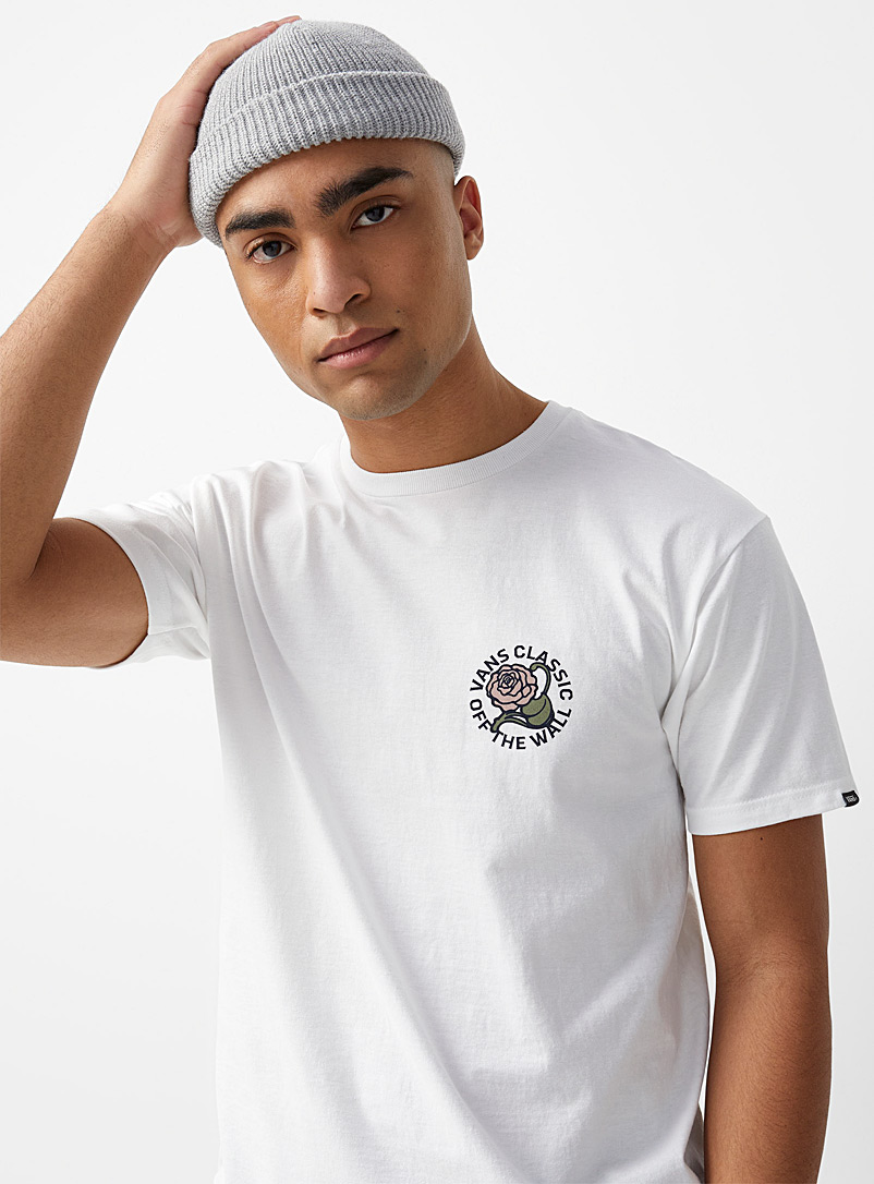 Vans White Tried and True rose T-shirt for men