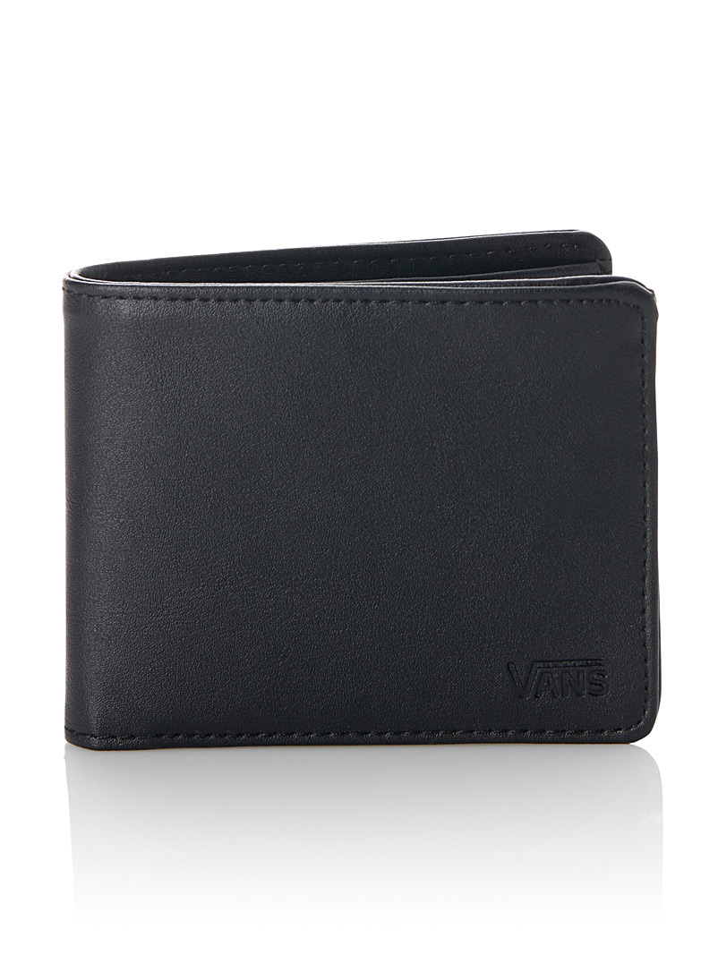 Vans Black Embossed logo faux-leather wallet for men