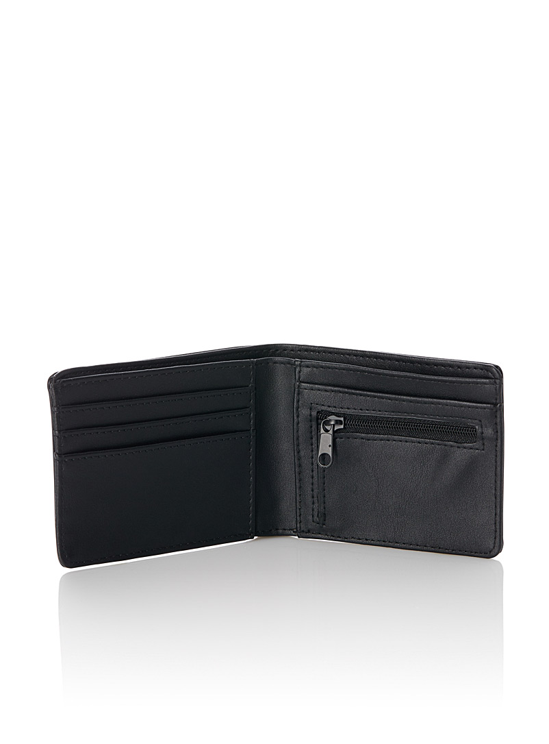 Embossed logo faux-leather wallet 