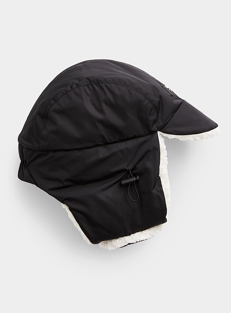 Vans Black Sherpa-lined trapper hat for women