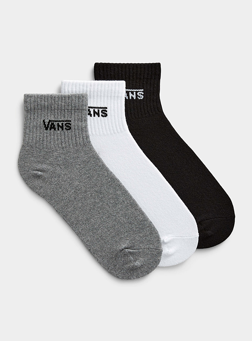 Vans Black Signature ankle socks Set of 3 for women
