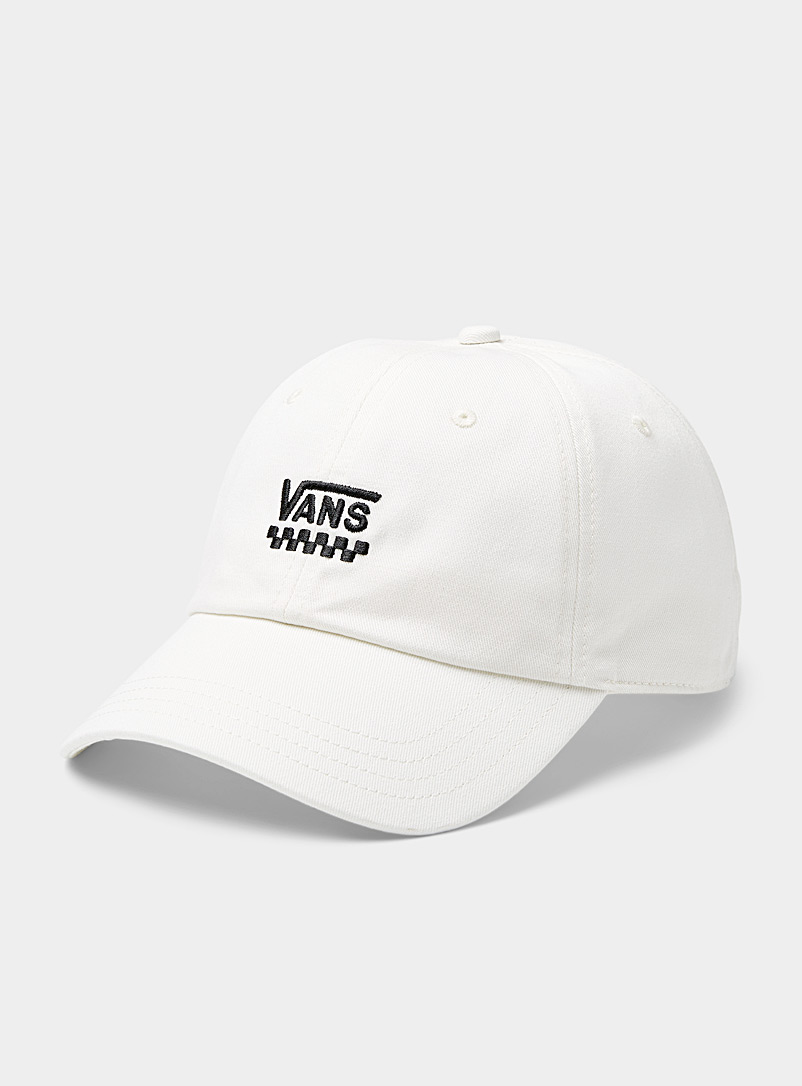 Vans Ivory White Check-logo cap for women