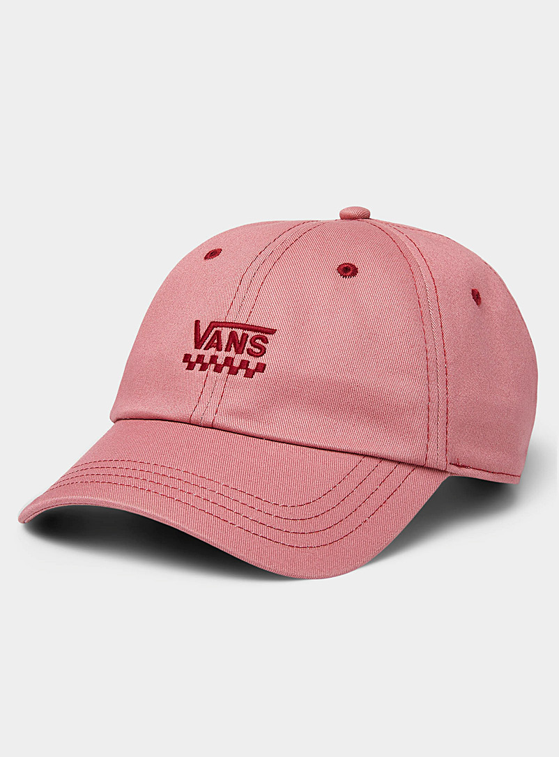 Vans Light Crimson Check-logo cap for women
