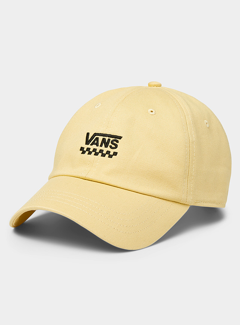 Vans Light Yellow Check-logo cap for women