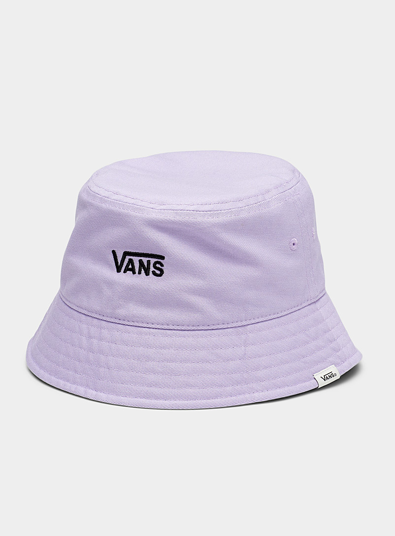 Vans Purple Embroidered logo bucket hat for women