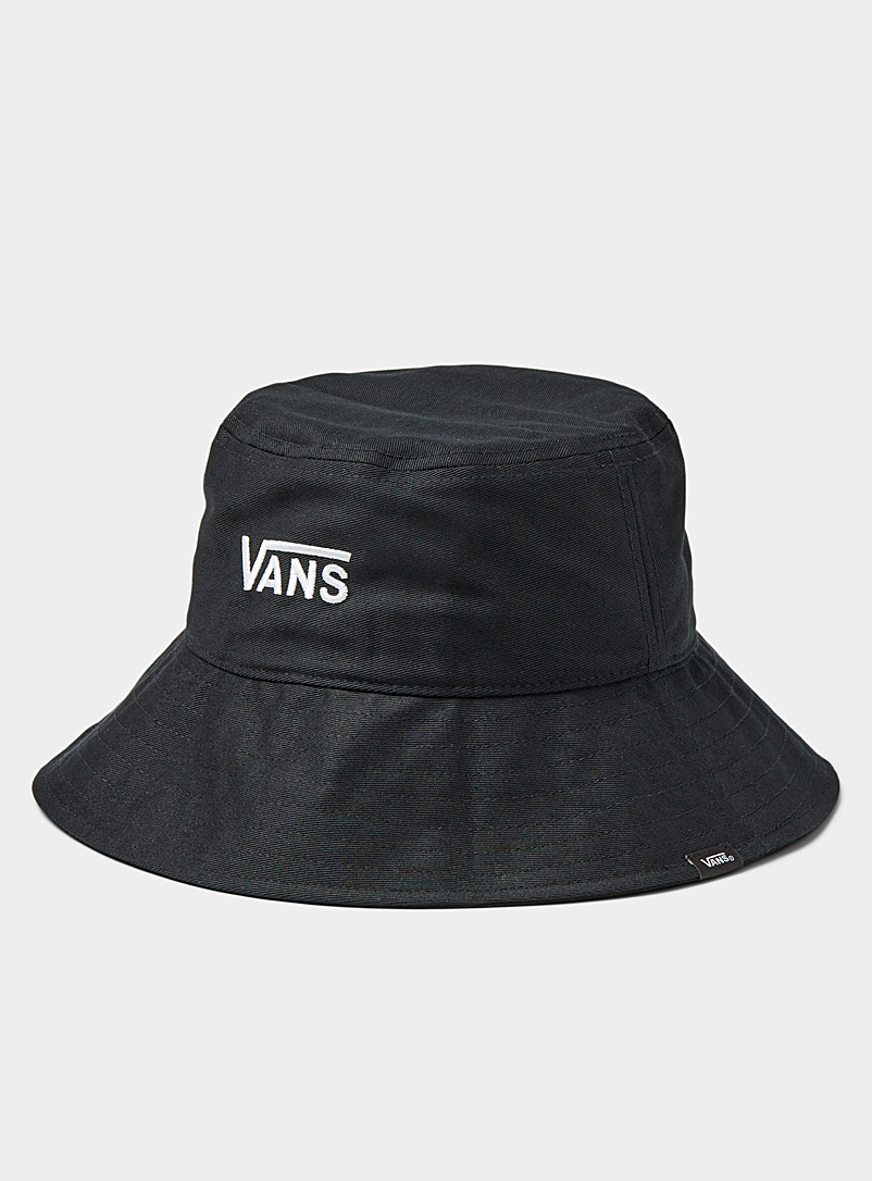 Vans Black Signature cotton bucket hat for women