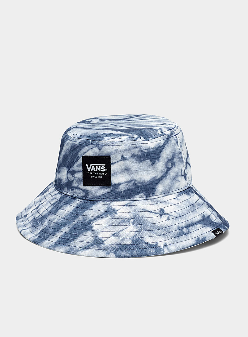 Vans Patterned Blue Tie-dye rugged canvas bucket hat for women