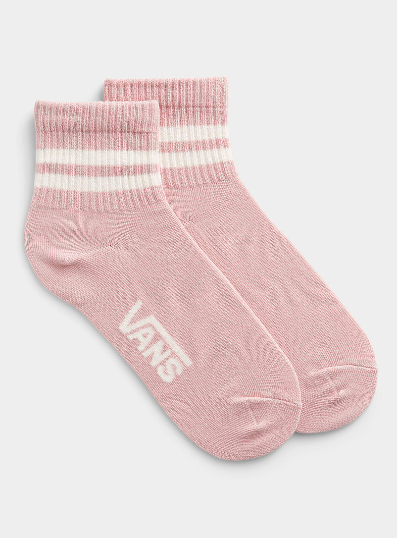 Vans Pink Sporty stripe ankle socks for women