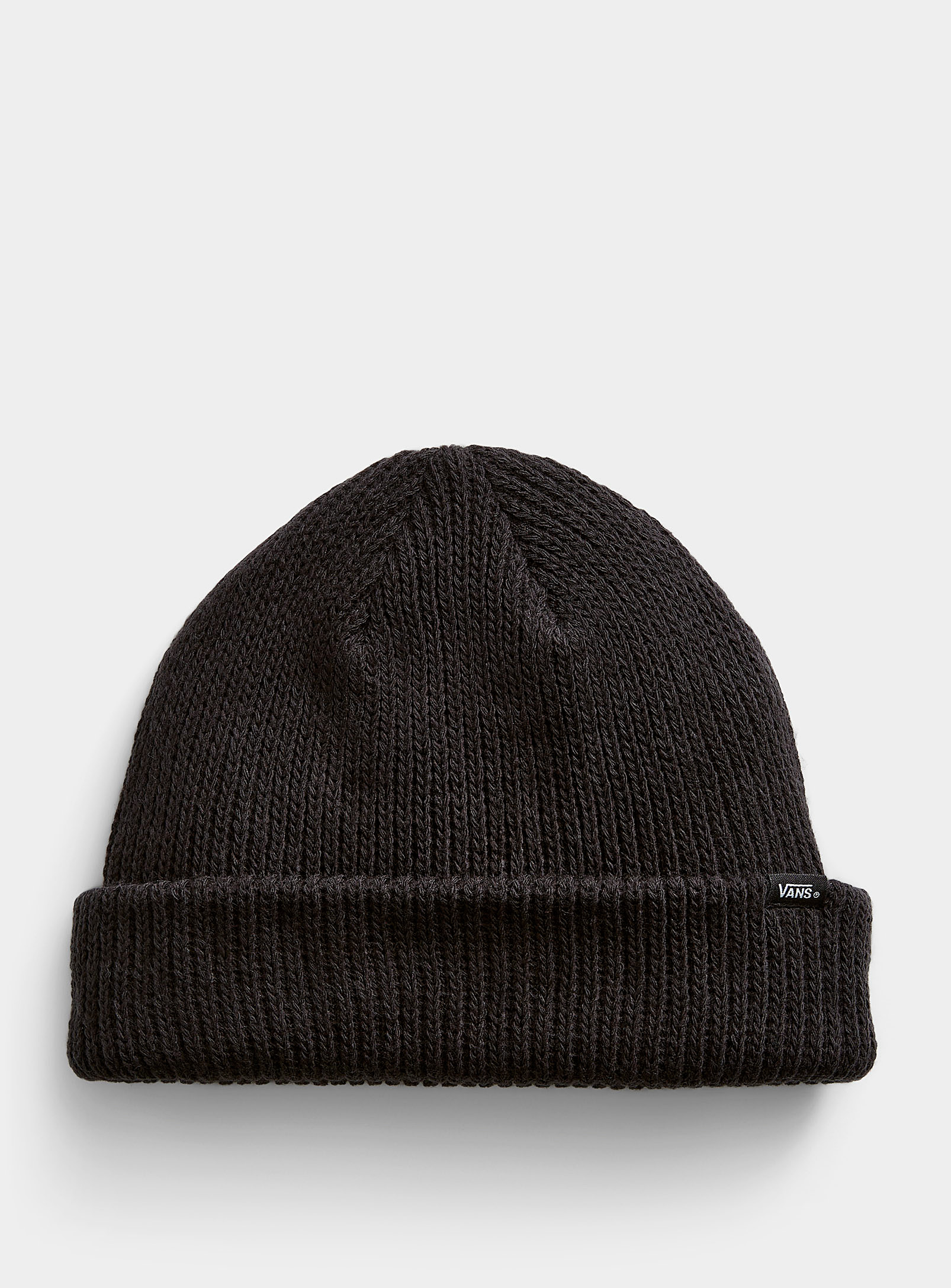 Vans Small-rib Solid Tuque In Black