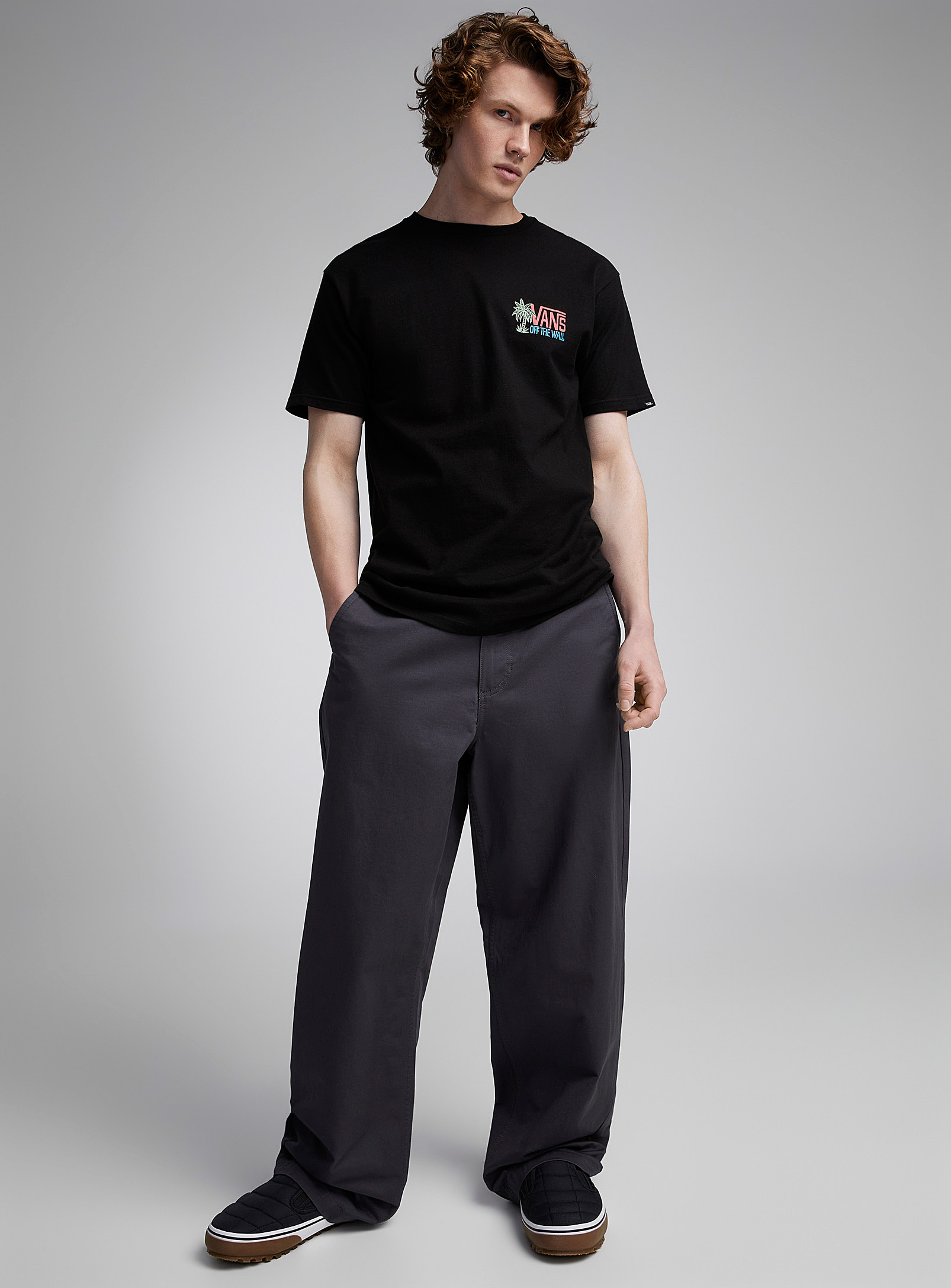Vans Authentic Baggy Chinos Relaxed Fit In Dark Grey