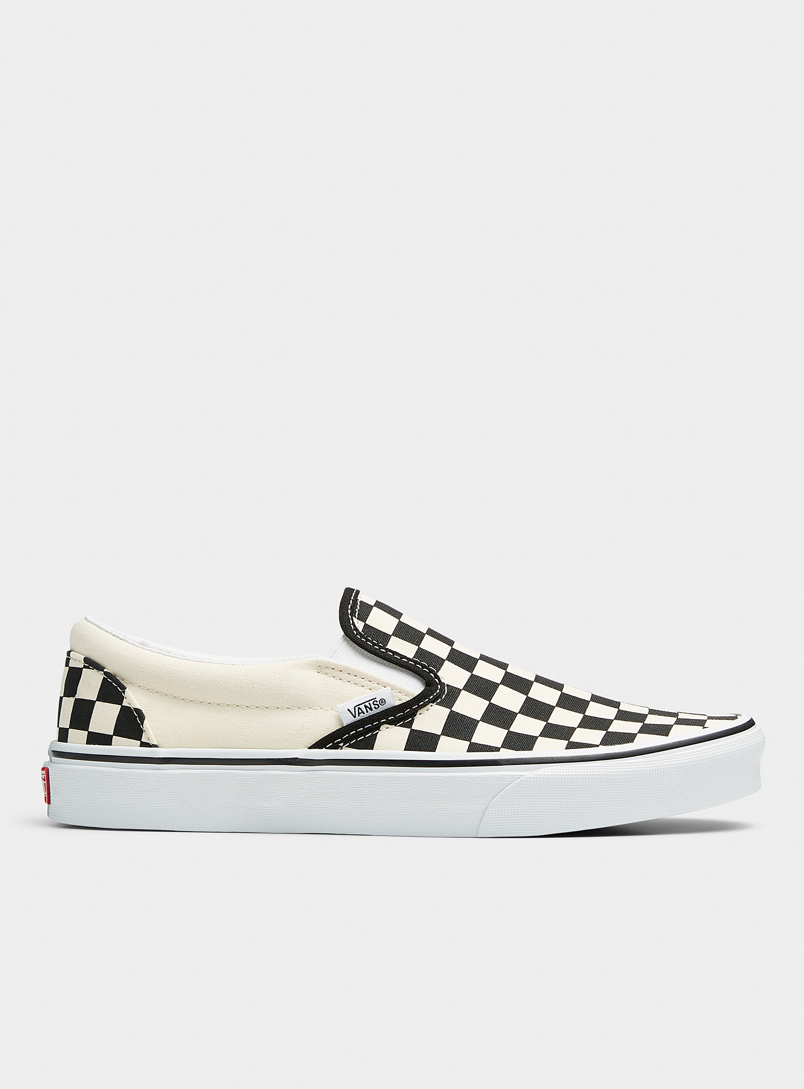 Shop Vans Classic Checkerboard Slip-ons Men In Black And White
