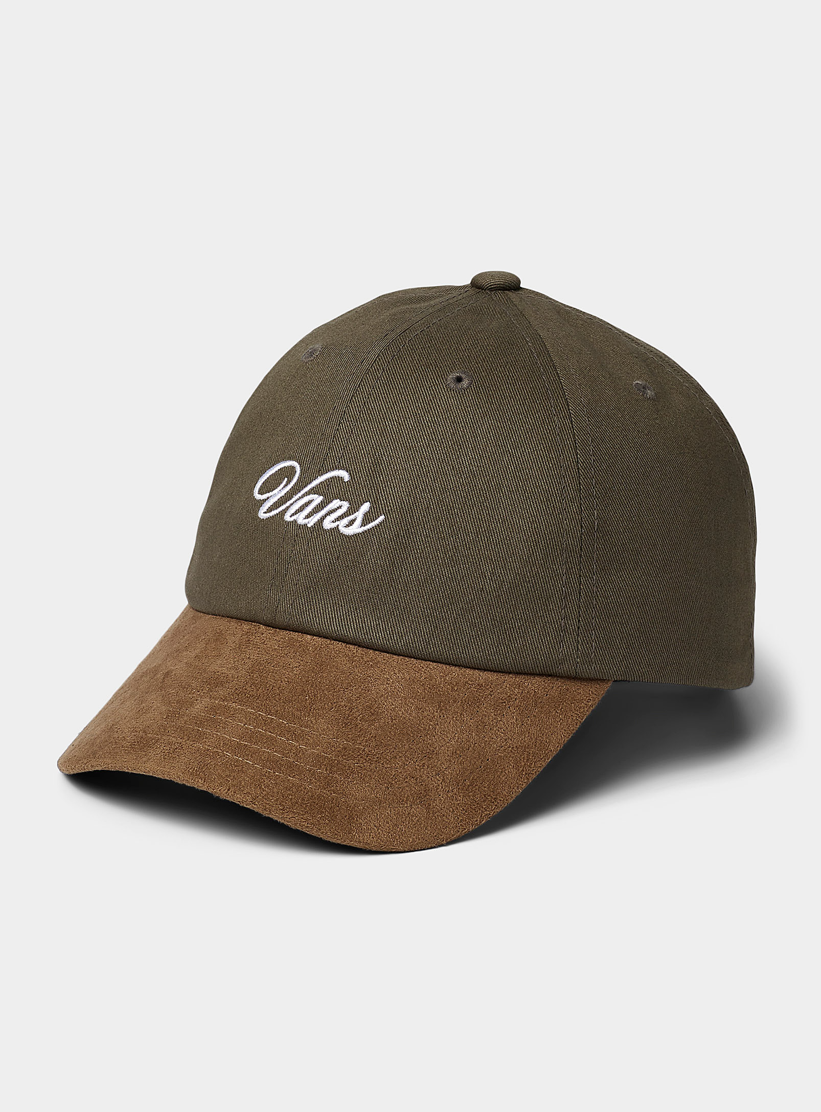 Vans - Men's Embroidered logo suede visor cap