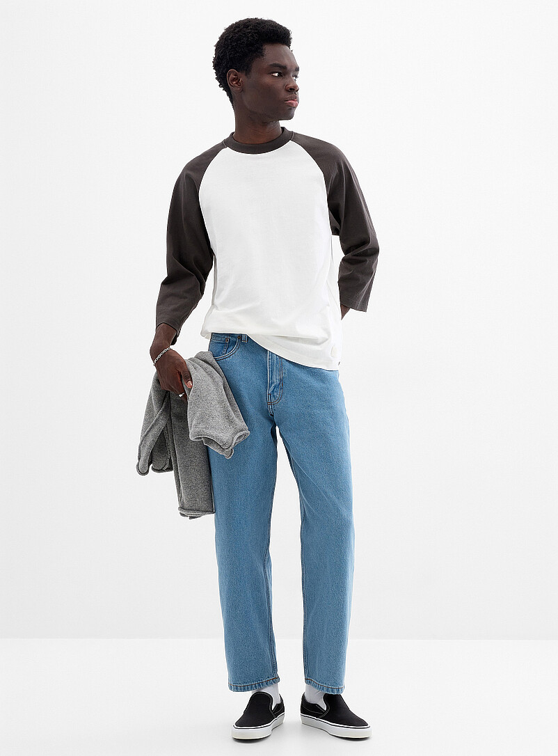 Light blue Check-5 loose jean Baggy fit product image (primary)