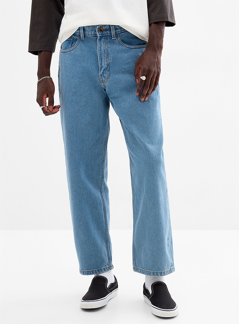 Light blue Check-5 loose jean Baggy fit product image 2