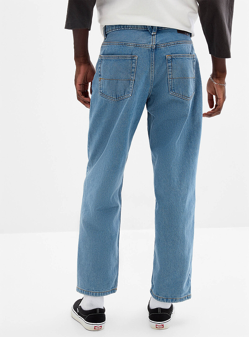 Light blue Check-5 loose jean Baggy fit product image 3