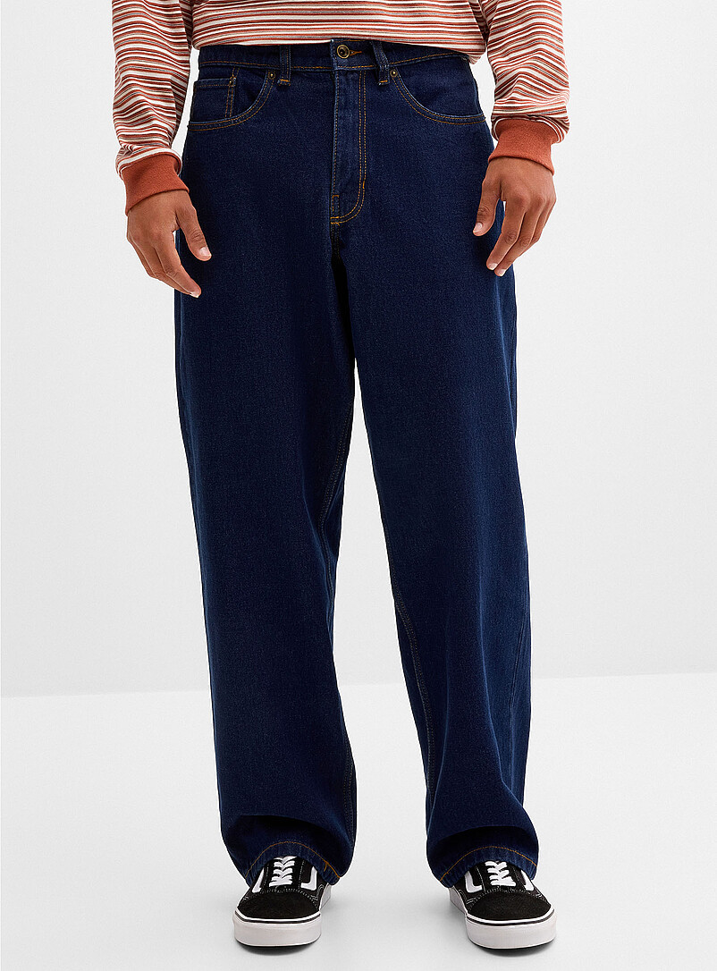 Indigo Check-5 loose jean Baggy fit product image 2