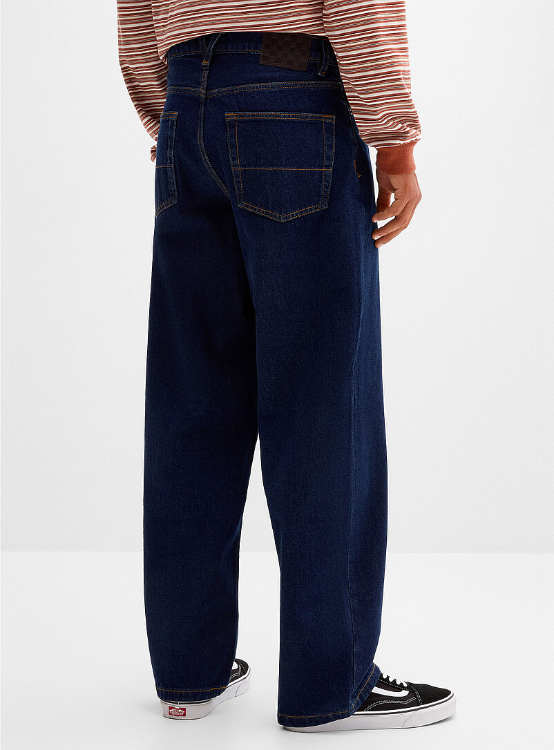 Indigo Check-5 loose jean Baggy fit product image 3