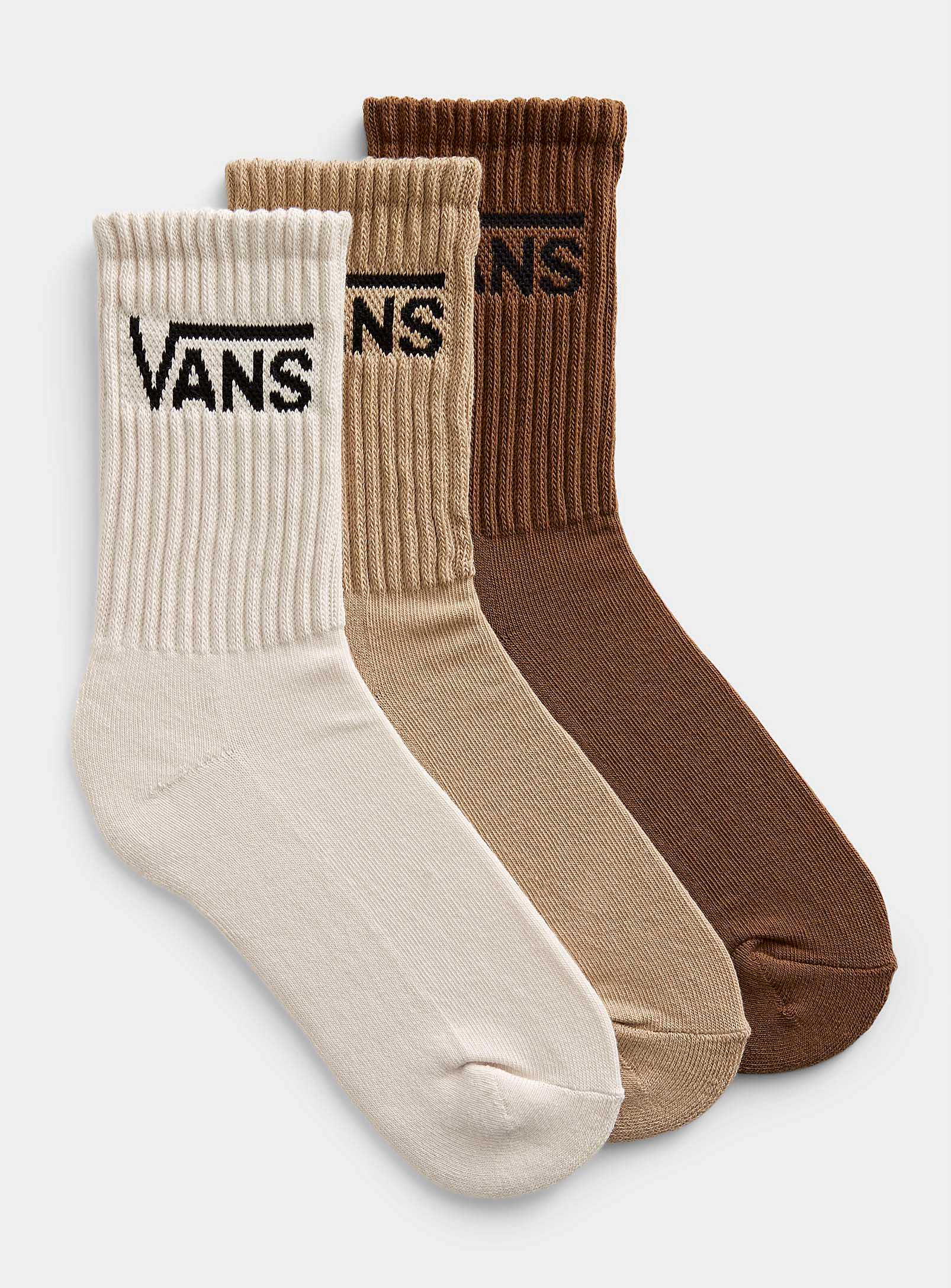 Vans Signature Ribbed Socks Set Of 3 In Multi