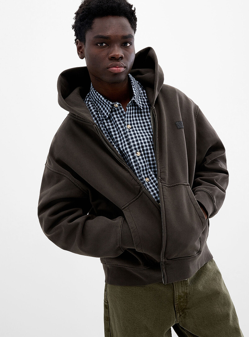 Washed Zip-Up Hoodie