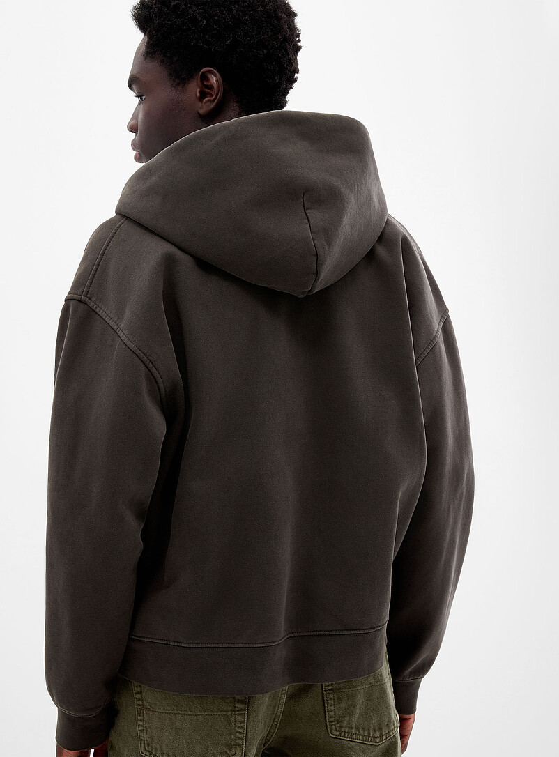 Washed zip-up hoodie product image 2
