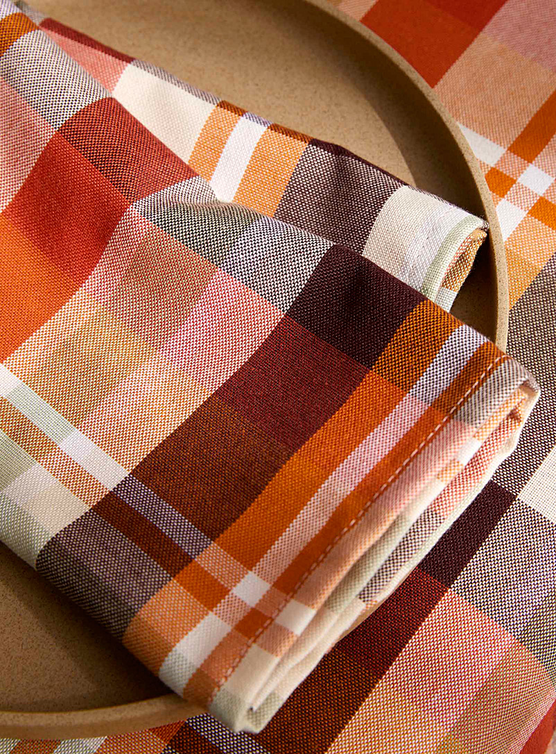 Simons Maison: La serviette de table carreaux automnaux Assorti