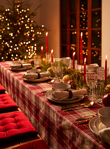 Simons Maison: La nappe tartan festif <b>Collection de No&euml;l</b> Assorti