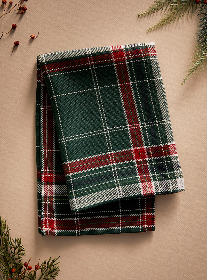 Simons Maison Assorted Traditional checkers recycled polyester napkin