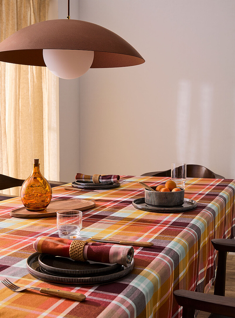 Fall plaid pattern tablecloth product image (primary)