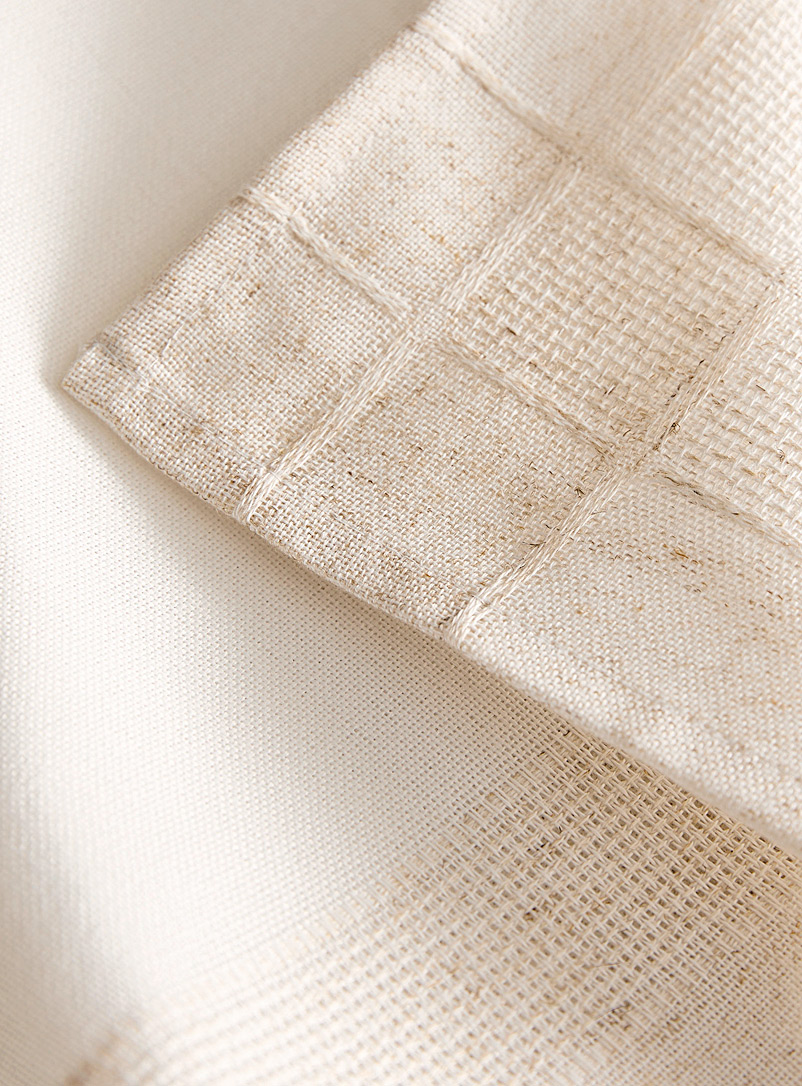 Faux linen-border jacquard napkins Set of 2 product image 2
