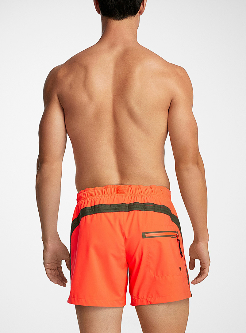 Sundek Orange Neon coral swim trunk for men
