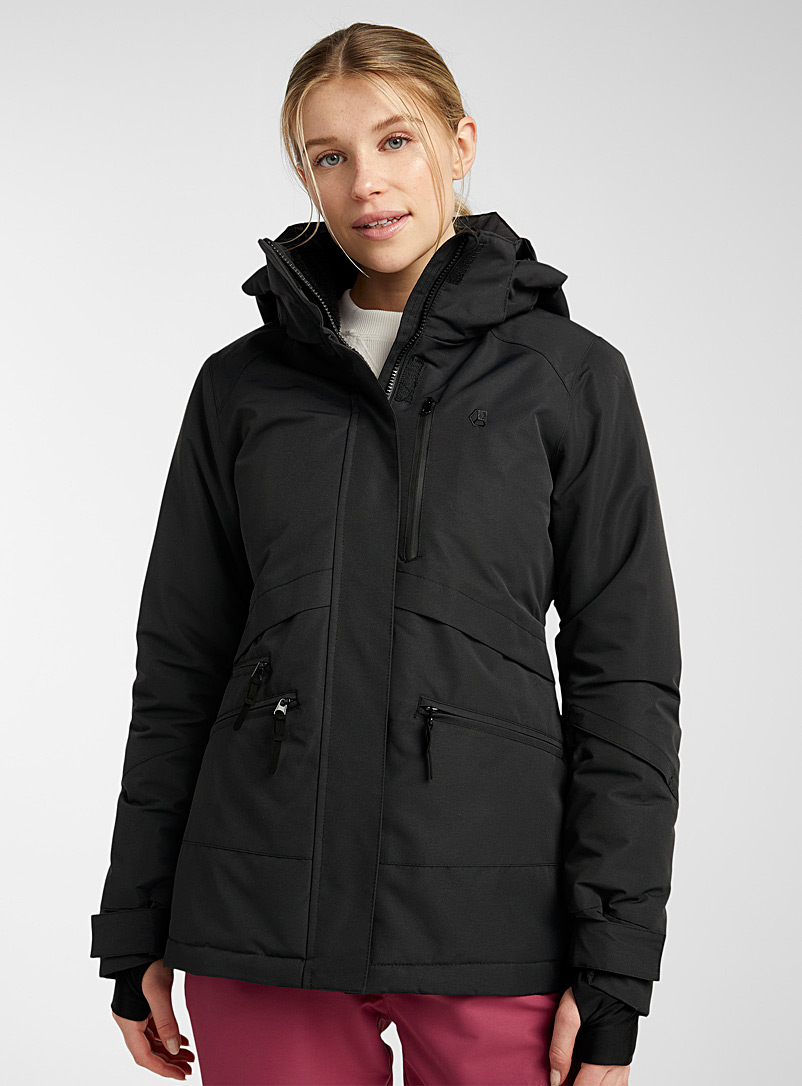 Liquid Black Aurora insulated coat Regular fit for women