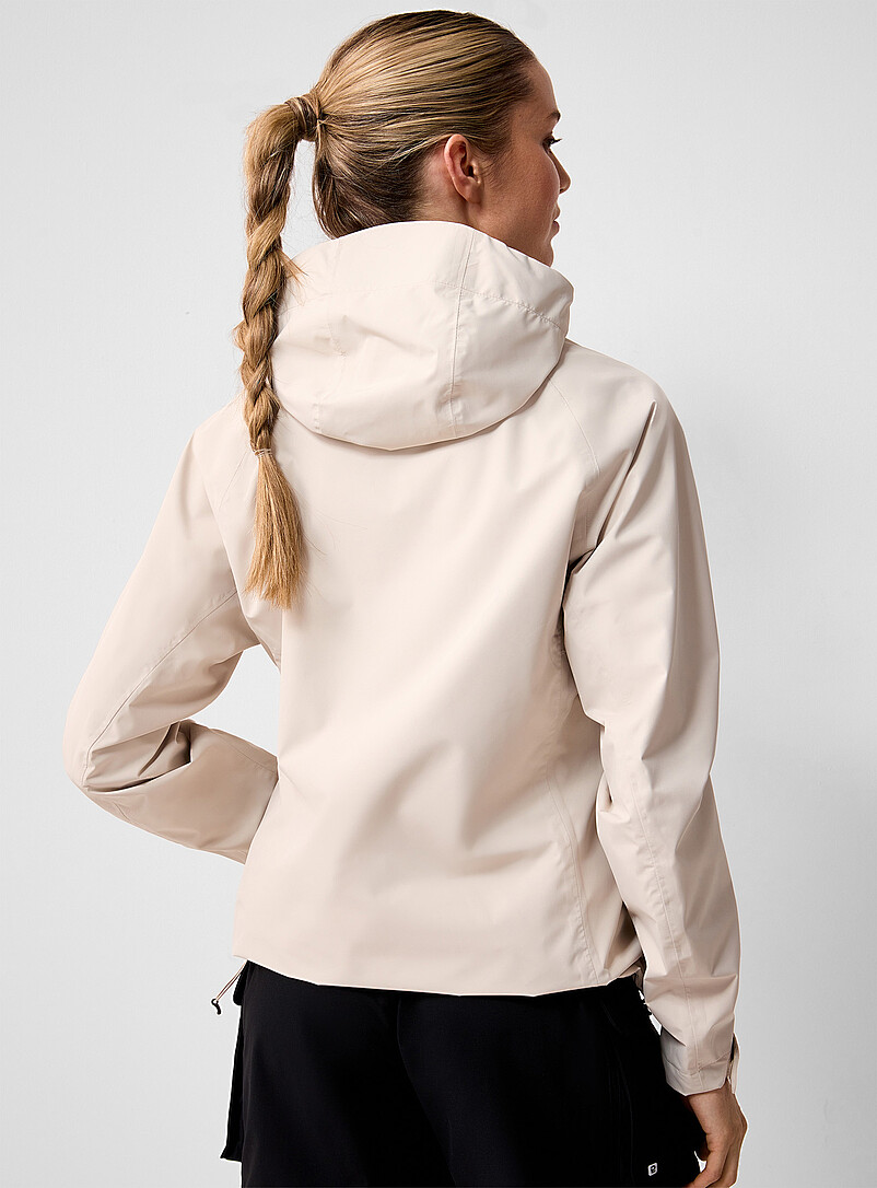 I.FIV5: L'imperm&eacute;able &agrave; capuche Ivoire - Beige cr&egrave;me pour femme