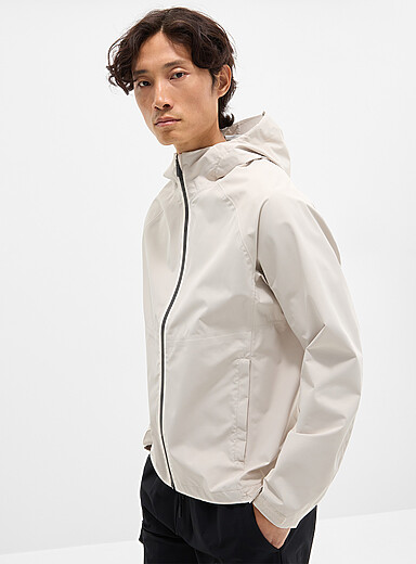 Minimalist hooded waterproof jacket