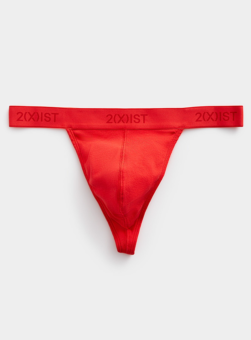 2(x)ist Red Minimalist cotton thong for men