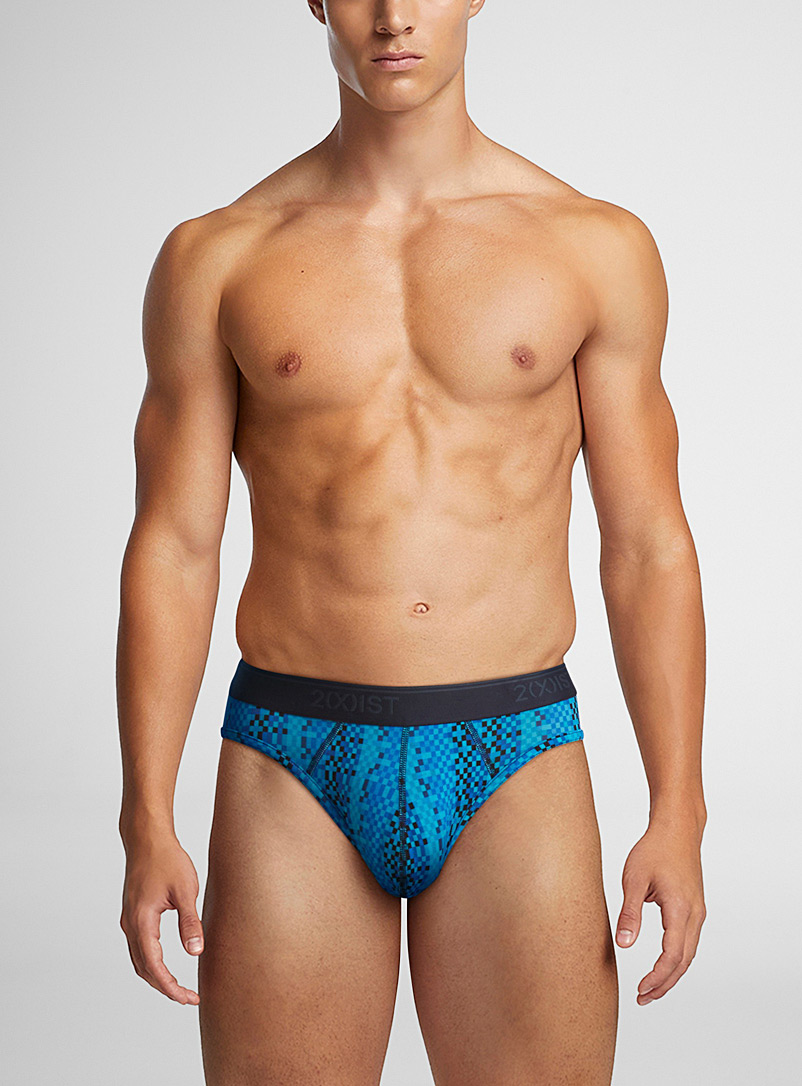 2(x)ist Patterned Blue Artistic print brief for men
