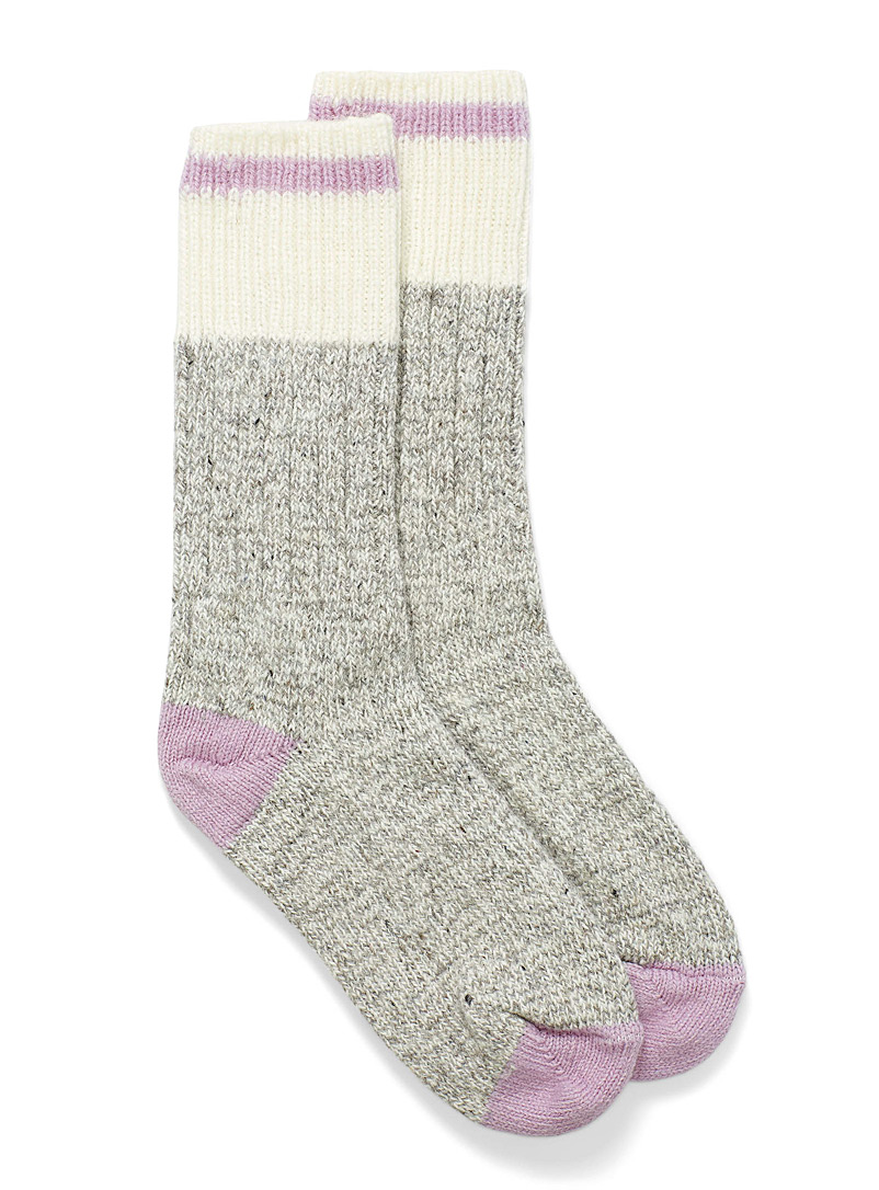 Simons Patterned pink Work socks for women
